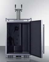 SUMMIT  24" Wide Built-In Outdoor Beer Kegerator - Stainless Steel (SBC683OSTWIN)