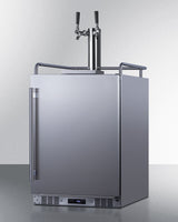SUMMIT 24" Wide Built-In Outdoor Beer Kegerator - Stainless Steel (SBC683OSTWIN)