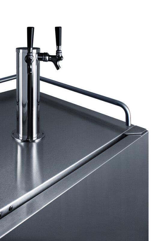 SUMMIT 24" Wide Built-In Outdoor Beer Kegerator - Stainless Steel (SBC683OSTWIN)