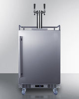 SUMMIT  24" Wide Built-In Outdoor Beer Kegerator - Stainless Steel (SBC683OSTWIN)