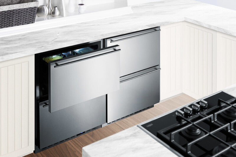 SUMMIT  24" Wide 2-Drawer All-Freezer - Stainless Steel (SCFF532D)