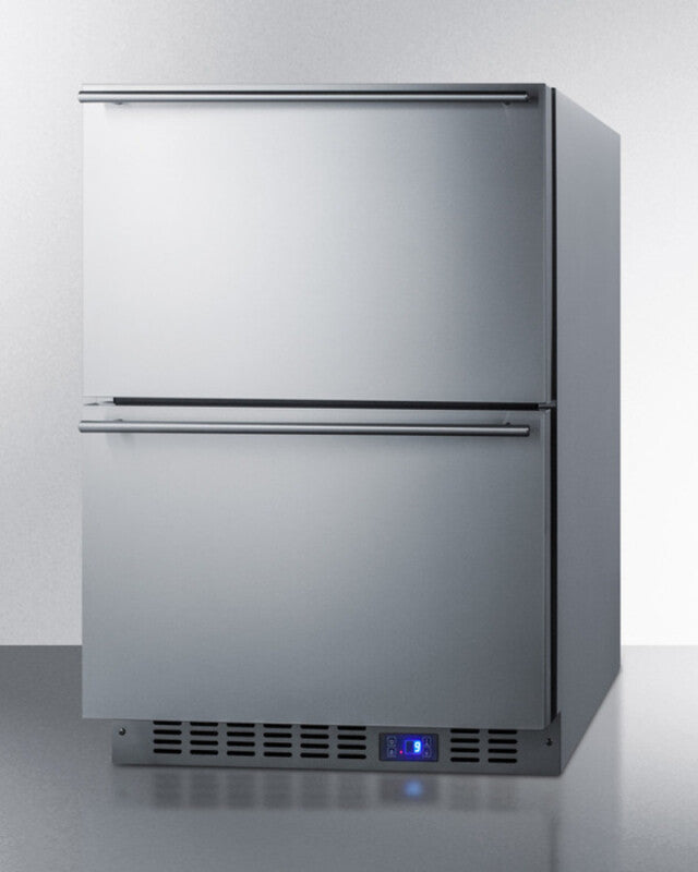 SUMMIT  24" Wide 2-Drawer All-Freezer - Stainless Steel (SCFF532D)