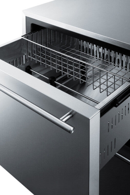 SUMMIT  24" Wide 2-Drawer All-Freezer - Stainless Steel (SCFF532D)