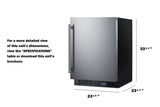 Summit  24" Wide Built-In All-Freezer - Stainless Steel (SCFF53BCSS)