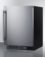 SUMMIT  24" Wide Built-In All-Freezer - Stainless Steel/Black (SCFF53BSS)