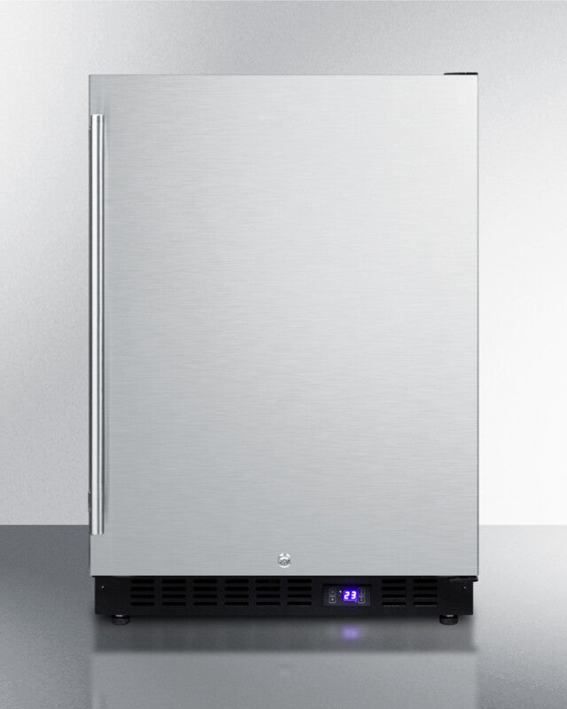 Summit 24" Wide Built-In All-Freezer With Icemaker - Black (SCFF53BSSIM)