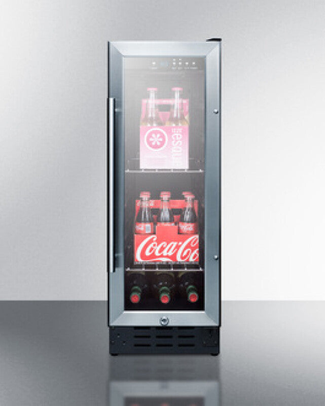 Summit 12" Wide Beverage Center - Glass (SCR1225B)