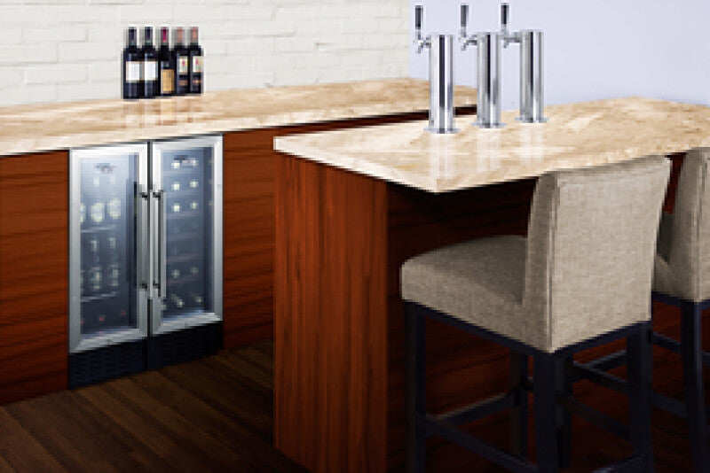 Summit 12" Wide Beverage Center - Glass (SCR1225B)