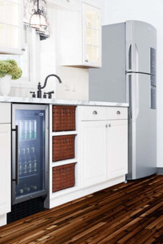 Summit 18" Wide Built-In Beverage Center, ADA Compliant - Glass (SCR1841BADA)