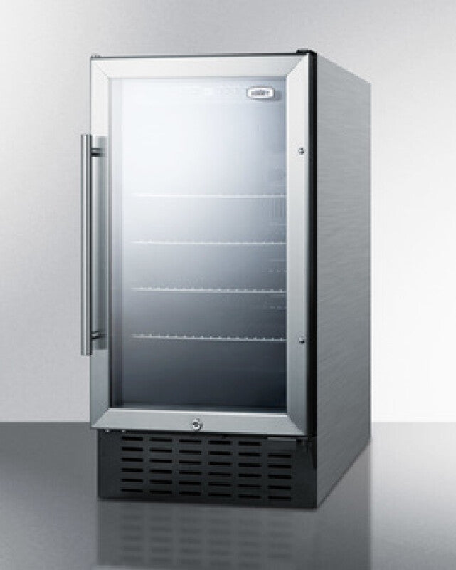 Summit 18" Wide Built-In Beverage Center, ADA Compliant - Glass (SCR1841BCSSADA)