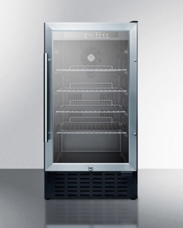 Summit 18" Wide Built-In Beverage Center, ADA Compliant - Glass (SCR1841BCSSADA)