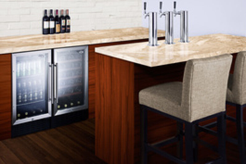 Summit 18" Wide Built-In Beverage Center, ADA Compliant - Glass (SCR1841BCSSADA)