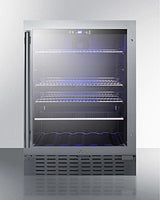 SUMMIT  24" Wide Built-In Beverage Cooler - Black (SCR2466B)