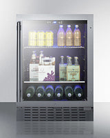 SUMMIT  24" Wide Built-In Beverage Cooler - Black (SCR2466B)