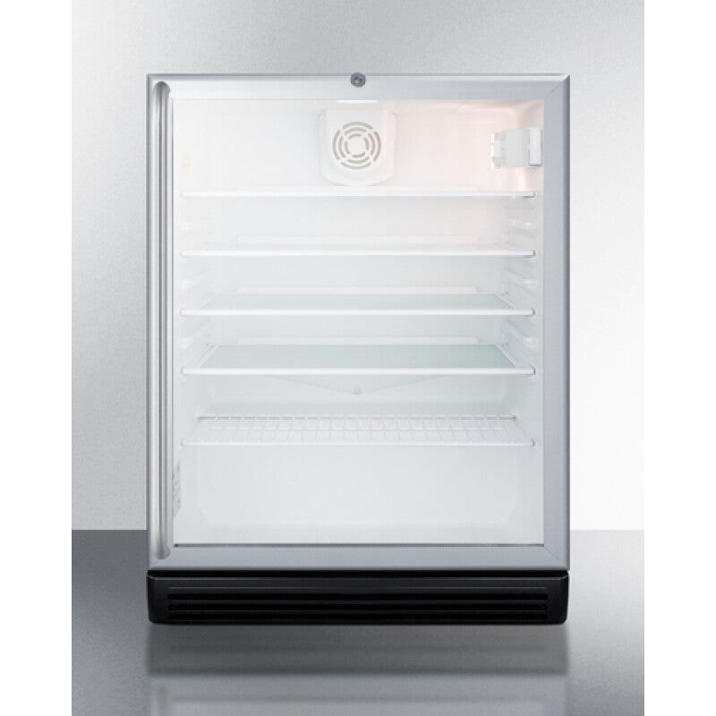 Accucold 24" Wide Built-In Beverage Center, ADA Compliant - Black (SCR600BGLBISHADA)