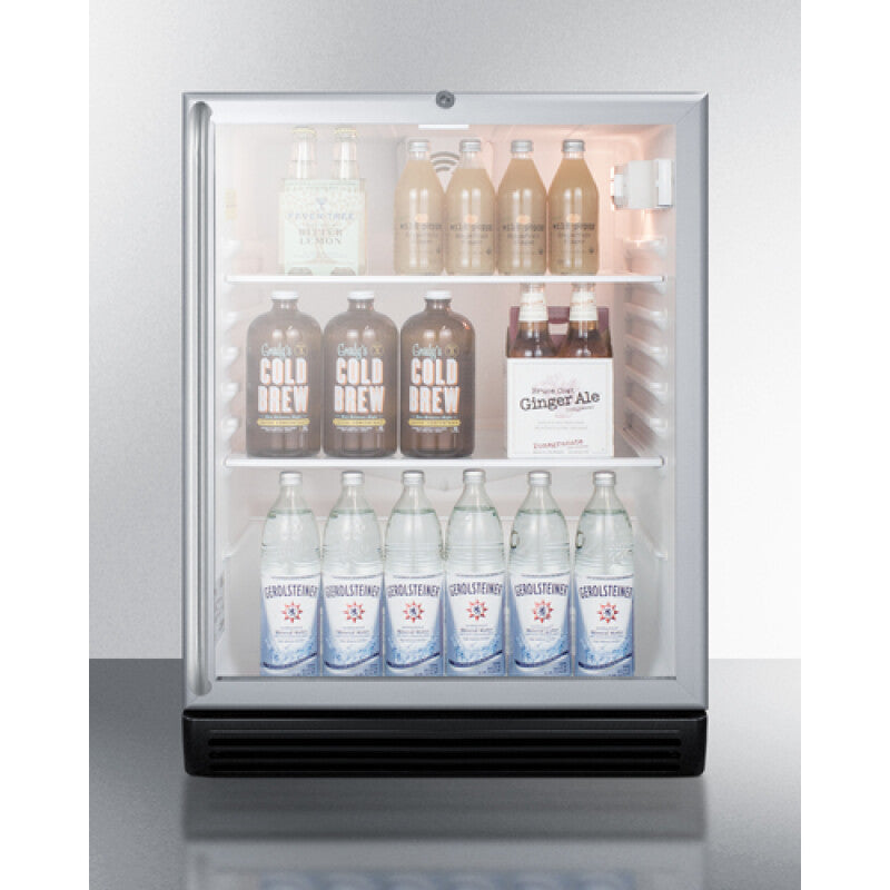 Accucold 24" Wide Built-In Beverage Center, ADA Compliant - Black (SCR600BGLBISHADA)