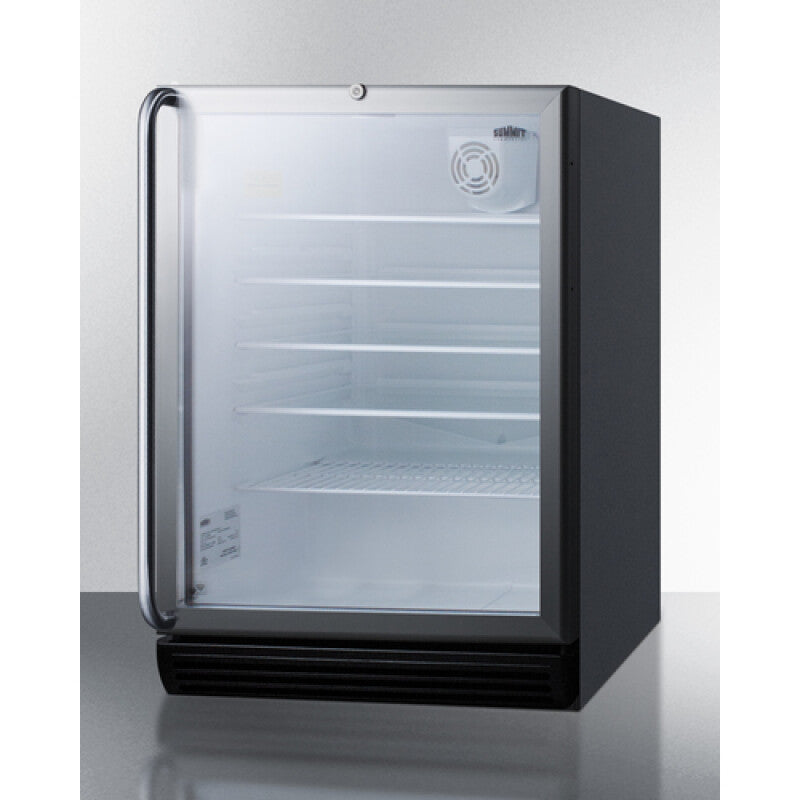 Accucold 24" Wide Built-In Beverage Center, ADA Compliant - Black (SCR600BGLBISHADA)