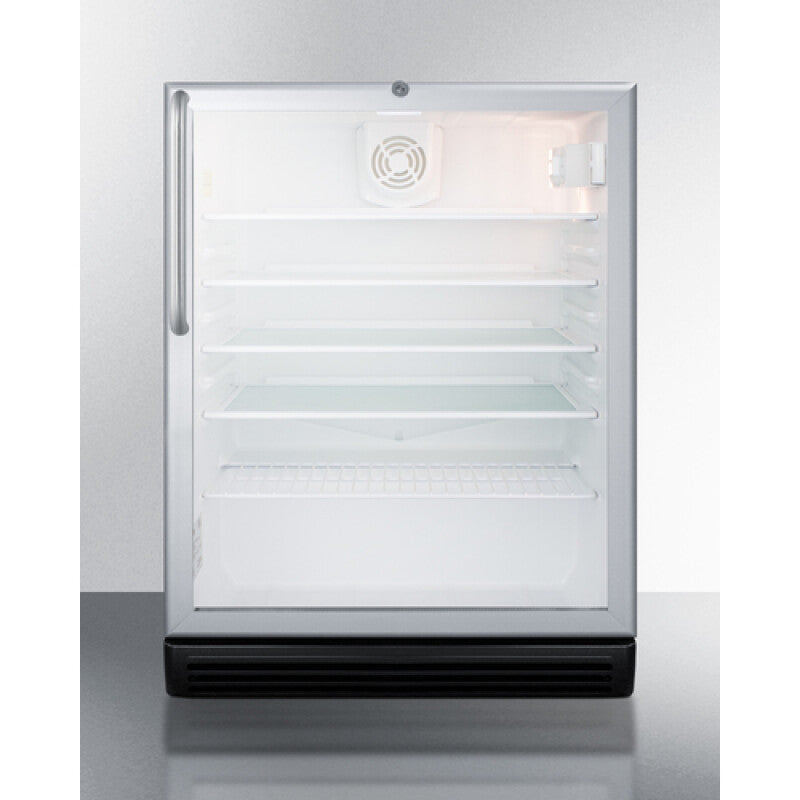 Accucold 24" Wide Beverage Center, ADA Compliant - Black (SCR600BGLTBADA)