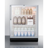 Accucold 24" Wide Beverage Center, ADA Compliant - Black (SCR600BGLTBADA)