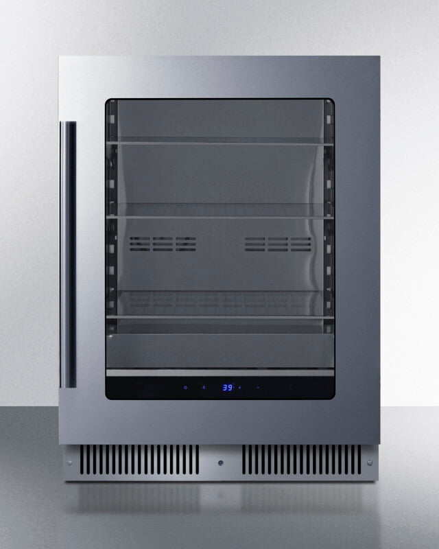SUMMIT 24" Wide Built-In Beverage Center - Glass (SDHG2443)