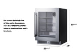 SUMMIT 24" Wide Built-In Beverage Center - Glass (SDHG2443)