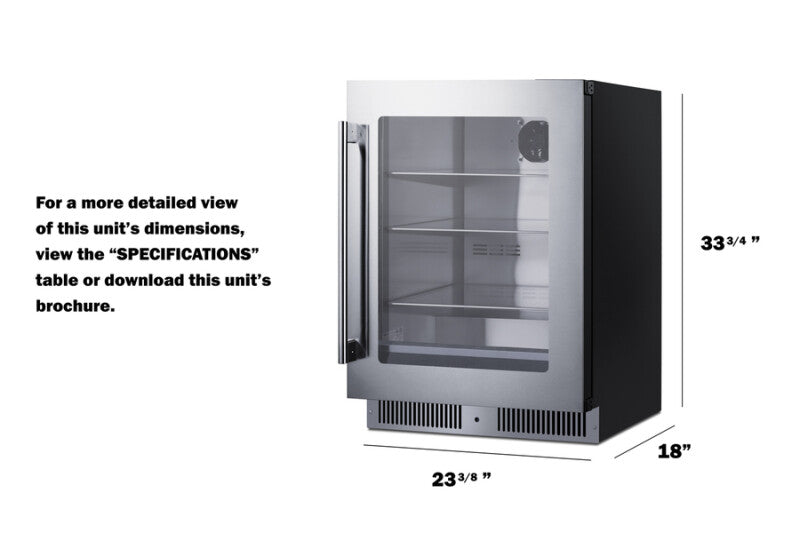 SUMMIT  24" Wide Built-In Beverage Center - Black (SDHG2443)