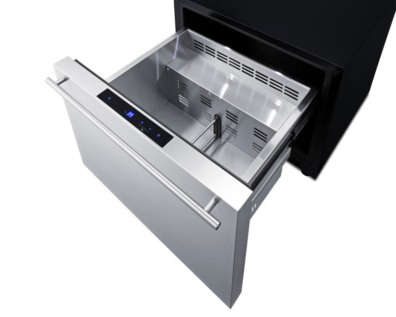 SUMMIT  24" Wide Built-In Drawer Refrigerator - Black (SDR24)