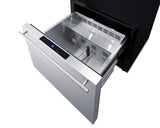 SUMMIT  24" Wide Built-In Drawer Refrigerator - Black (SDR24)