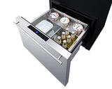 Summit 24" Wide Built-In Drawer Refrigerator - Stainless Steel (SDR24)