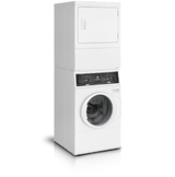 Speed Queen Stacked Washer-Gas Dryer with Sanitize - White (SF7003WG)