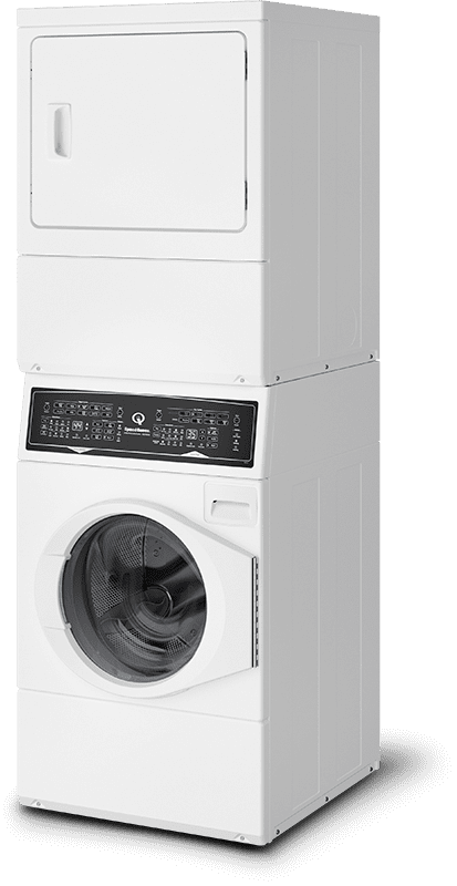 Speed Queen Stacked Washer-Gas Dryer with Sanitize - White (SF7003WG)