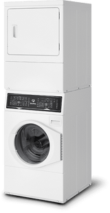 Speed Queen Stacked Washer-Gas Dryer with Sanitize - White (SF7003WG)