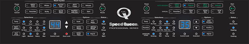 SPEED QUEEN Stacked Washer-Gas Dryer with Sanitize -  (SF7003WG)