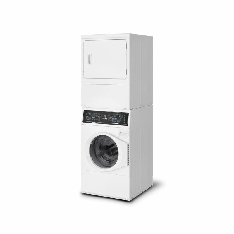 SPEED QUEEN SF7 Stacked White Washer ? Gas Dryer with Pet Plus -  (SF7007WG)