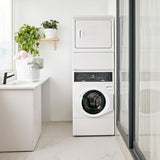 SPEED QUEEN SF7 Stacked White Washer ? Gas Dryer with Pet Plus -  (SF7007WG)