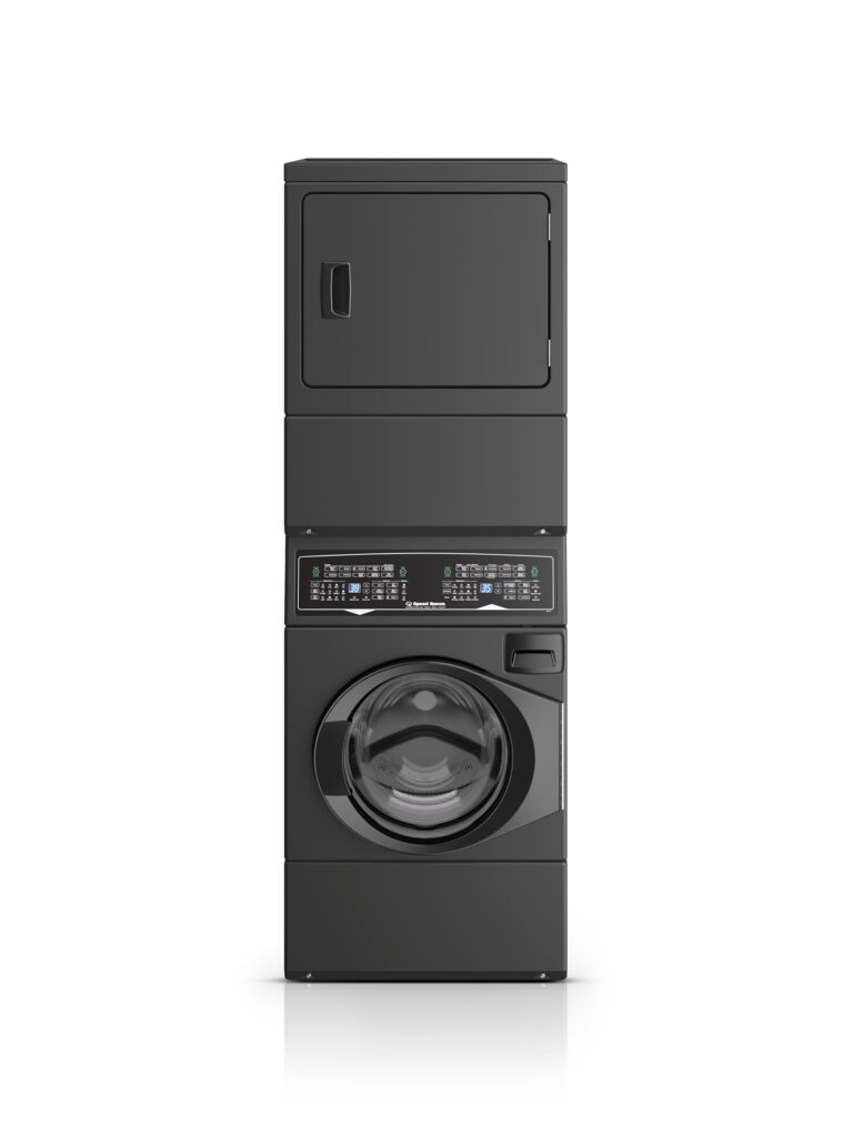 Speed Queen SF7 Stacked Washer ? Gas Dryer with Pet Plus™ - Graphite (SF7008BG)