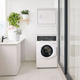 Speed Queen  SF7 Stacked White Washer ? Electric Dryer with Pet Plus™ - White (SF7008WE)