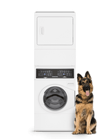 Speed Queen  SF7 Stacked White Washer ? Gas Dryer with Pet Plus™ - White (SF7008WG)