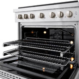 ZLINE  36 In. 5.2 Cu. Ft. Paramount Gas Range With 6 Burner Cooktop And Convection Gas Oven In Stainless Steel - Stainless Steel (SGR36)
