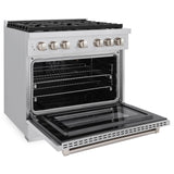ZLINE  36 In. 5.2 Cu. Ft. Paramount Gas Range With 6 Burner Cooktop And Convection Gas Oven In Stainless Steel - Stainless Steel (SGR36)