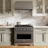 ZLINE  36 In. 5.2 Cu. Ft. Paramount Gas Range With 6 Burner Cooktop And Convection Gas Oven In Stainless Steel - Stainless Steel (SGR36)