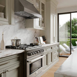 ZLINE 36in. 5.2 cu. ft. 6 Burner Gas Range with Convection Gas Oven in Stainless Steel - Stainless Steel (SGR36)