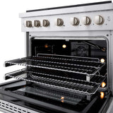 ZLINE  36in. 5.2 cu. ft. 6 Burner Gas Range with Convection Gas Oven in Stainless Steel - Stainless Steel (SGR36)