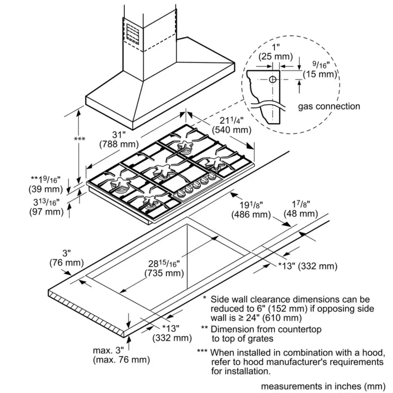 Thermador Gas Cooktop 30" - Stainless Steel (SGS305TS)