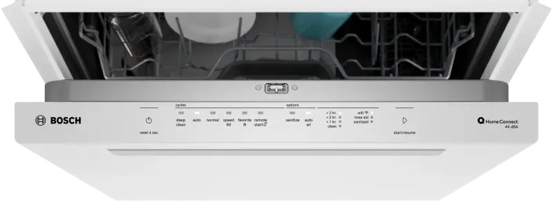 BOSCH  24" Pocket Handle 500 Series Dishwasher - White (SHP65DM2N)