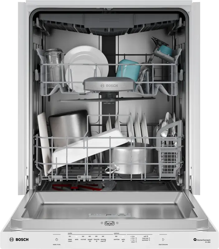 BOSCH  24" Pocket Handle 500 Series Dishwasher - White (SHP65DM2N)