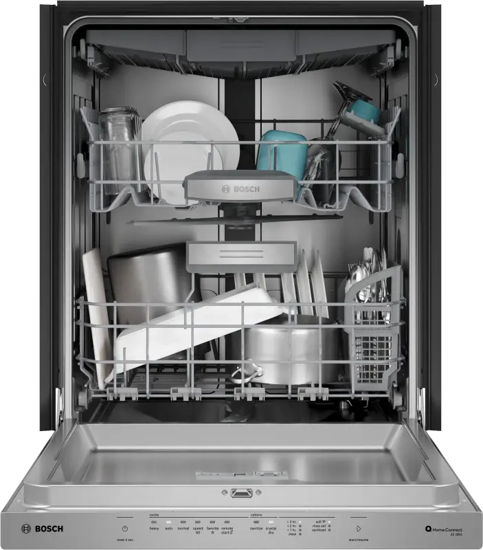 BOSCH  24" Pocket Handle Dishwasher - Stainless Steel Anti-fingerprint (SHP78DP5N)
