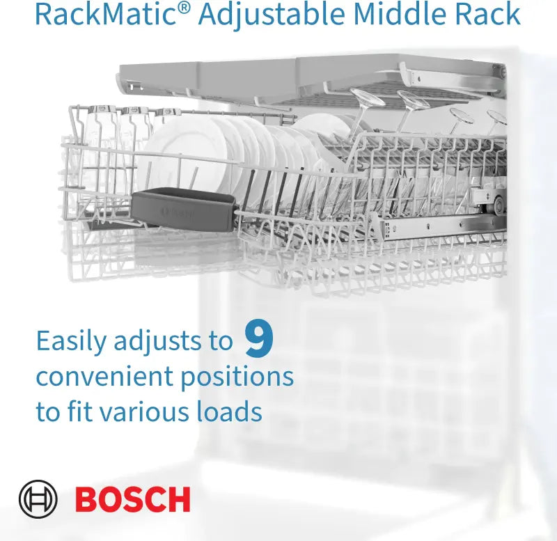 BOSCH 100 Series Dishwasher 24'' - Stainless Steel Anti-fingerprint (SHXM4AY55N)