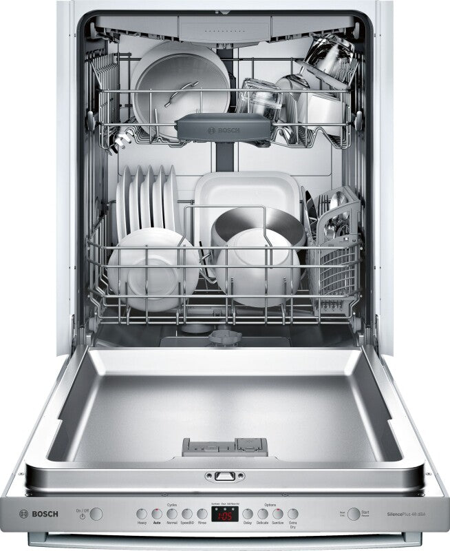 BOSCH 100 Series Dishwasher 24'' - Stainless Steel Anti-fingerprint (SHXM4AY55N)