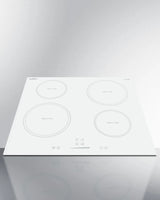SUMMIT 24" Wide 208-240V 4-Zone Induction Cooktop - White (SINC4B242W)